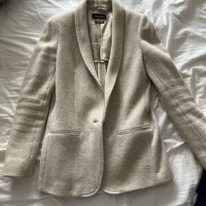 Massimo Dutti Cream Blazer Tailored Suit Jacket